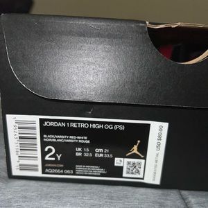 Patent leather Jordan 1s 2y ps